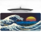 Eco-friendly Sea Waves Japanese Style Mouse Pad 4mm Thickness for Gaming Keyboard Anti-slip Rubber Base Desk Mat